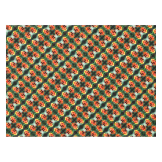 Dreamweaver Zinnia Flower Abstract Art Pattern Tafelkleed (Voorkant (Horizontaal))
