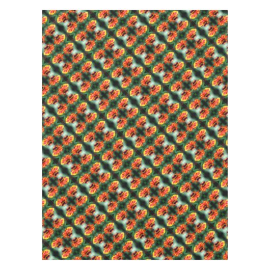 Dreamweaver Zinnia Flower Abstract Art Pattern Tafelkleed (Voorkant)