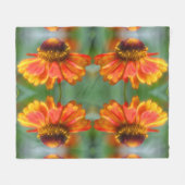 Dreamweaver Zinnia Flower Pattern Fleece Deken (Voorkant (Horizontaal))