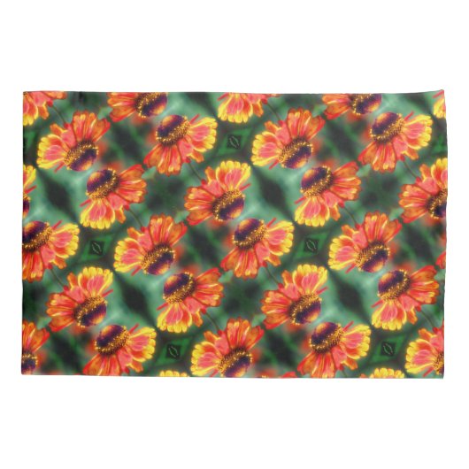 Dreamweaver Zinnia Flower Pattern Kussensloop (Achterkant)