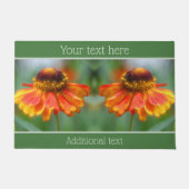 Dreamweaver Zinnia Flower Personalized Deurmat (Voorkant)