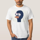 DreamweaverSupply Smoking Duck Mannen White T-Shir T-shirt (Voorkant)