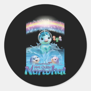 DreamWorks niet helemaal Narwhal Jumg Ronde Sticker