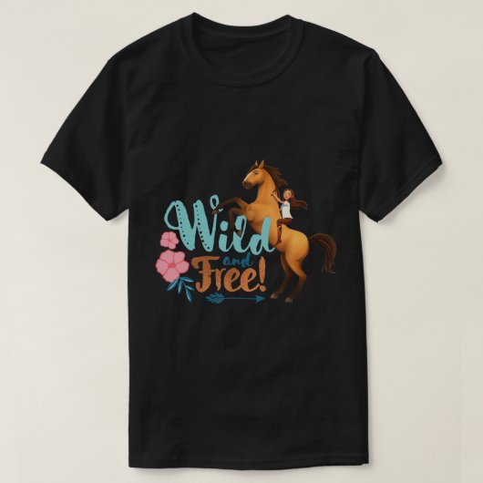 DreamWorks Spirit Riding Free Spirit Wild and Free T-shirt (Design voorkant)