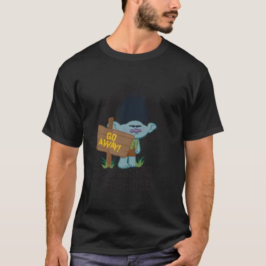 Dreamworks' Trolls Branch Go Away Crewneck wordt u T-shirt (Voorkant)