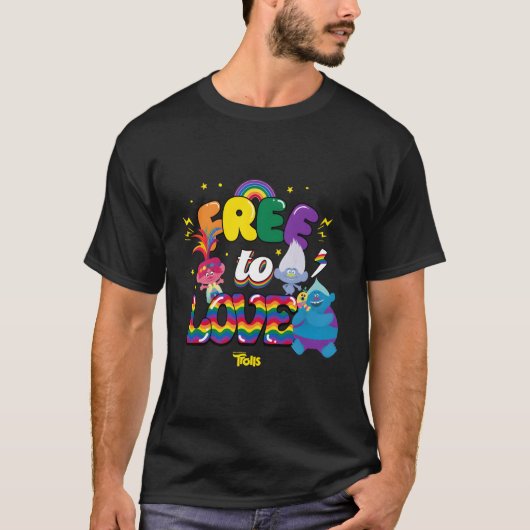 DreamWorks Trolls Free to Love T-shirt (Voorkant)