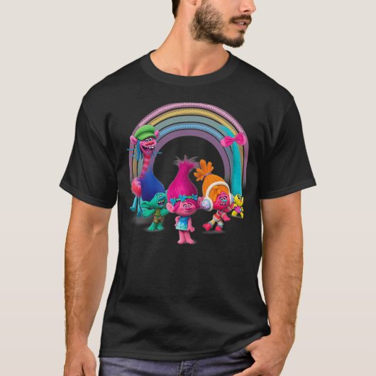 DreamWorks Trolls Rainbow Party T-shirt (Voorkant)