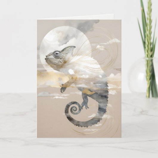Dreamwoven Guardian Chameleon Greeting Card Kaart (Voorkant)