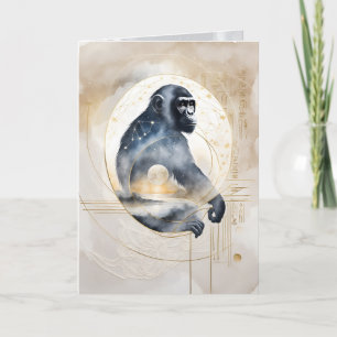 Dreamwoven Guardian Chimpanzee Greeting Card Kaart