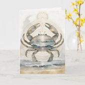 Dreamwoven Guardian Crab Greeting Card Kaart (Gele Bloem)