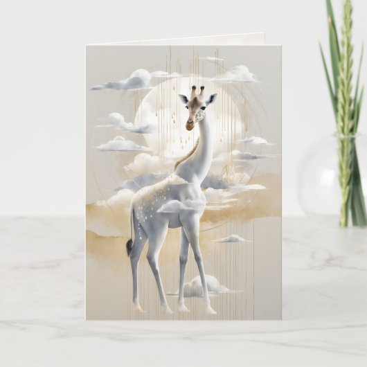 Dreamwoven Guardian Giraffe Greeting Card Kaart (Voorkant)