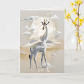 Dreamwoven Guardian Giraffe Greeting Card Kaart (Gele Bloem)