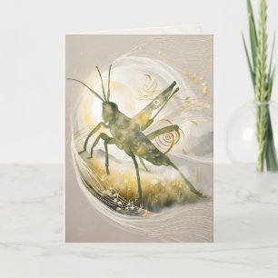 Dreamwoven Guardian Grasshopper Greeting Card  Kaart
