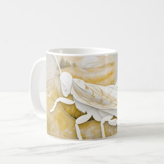 Dreamwoven Guardian Grasshopper Mug Koffiemok (Voorkant links)