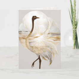 Dreamwoven Guardian Ostrich Greeting Card Kaart