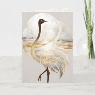Dreamwoven Guardian Ostrich Greeting Card Kaart