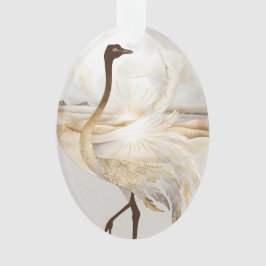 Dreamwoven Guardian Ostrich Ornament – Feather of