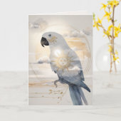 Dreamwoven Guardian Parrot Greeting Card Kaart (Gele Bloem)