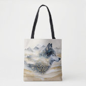 Dreamwoven Guardian Wolf Tote Tote Bag (Voorkant)