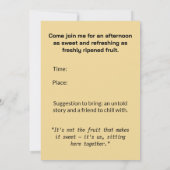 Dreamy Afternoon Invitation – Sweet Fruit & Friend Kaart (Achterkant)