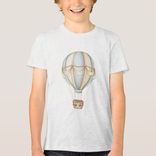 Dreamy Air Balloon Design Tri-Blend Shirt (Voorkant)