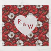 Dreamy Anemones Petal Seaside Wedding Bier Etiket (Enkel label)