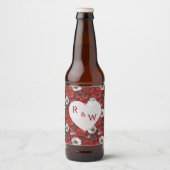 Dreamy Anemones Petal Seaside Wedding Bier Etiket (Voorkant)