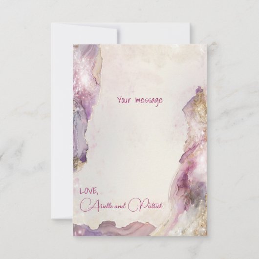 Dreamy Aquarella bruiloft dank u kaarten (Achterkant)