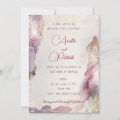 Dreamy Aquarella bruiloft uitnodiging (Voorkant)