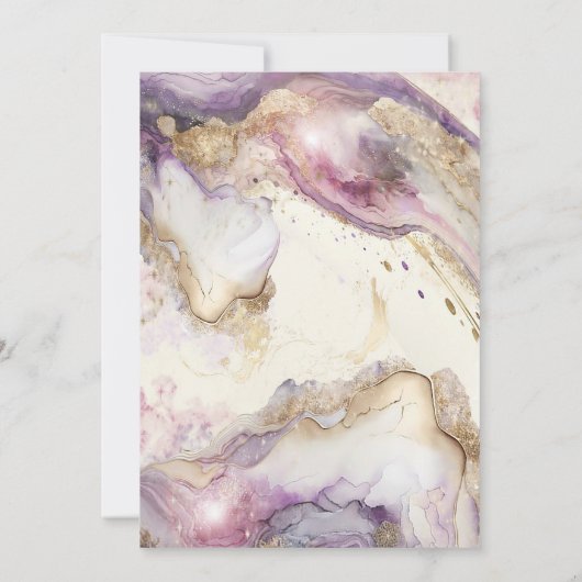 Dreamy Aquarella bruiloft uitnodiging (Achterkant)