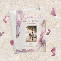 Dreamy Aquarella Save the Date Kaart