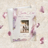 Dreamy Aquarella Save the Date Kaart