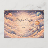 Dreamy Astronaut Cloudscape Diapper Raffle  Informatiekaartje (Voorkant)