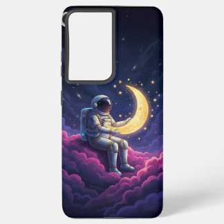 Dreamy Astronaut & Golden Moon - Galactic Magic Il Samsung Galaxy Hoesje