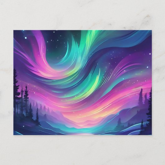 Dreamy Aurora Borealis Briefkaart (Voorkant)