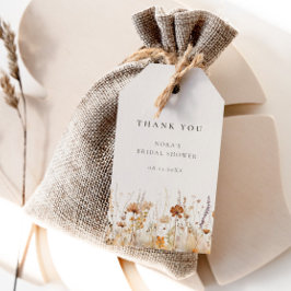 Dreamy Autumn Wildflower Vrijgezellenfeest Cadeaulabel