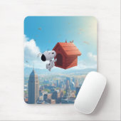 Dreamy Beagle Floating City Comic Illustration Muismat (Met muis)