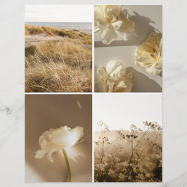 Dreamy beige and golden Scrapbook Cutout paper