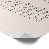 Dreamy Beige Heaven Sent Gender Reveal Seating Poster (Hoek)