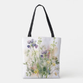 Dreamy Blue Blossoms Canvas tas Touch of Romance (Achterkant)