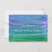 Dreamy Blue Calligraphy  RSVP Kaartje (Achterkant)