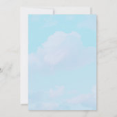 Dreamy Blue Cloud 9 Modern Elegant Vrijgezellenfee Kaart (Achterkant)