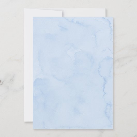 Dreamy Blue Cloud Nine Baby Shower Kaart (Achterkant)