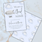 Dreamy Blue Cloud Nine Sky Theme Boy Baby shower Kaart