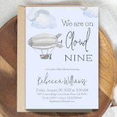 Dreamy Blue Cloud Nine Sky Theme Boy Baby shower Kaart