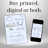 Dreamy Blue Cloud Nine Sky Theme Boy Baby shower Kaart