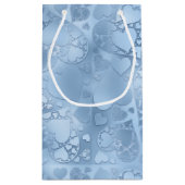 Dreamy Blue Layered Heart Collage Pattern Klein Cadeauzakje (Achterkant)