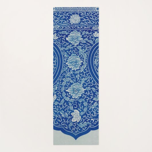 Dreamy Blue Lotus  Chinoiserie Yogamat (Achterkant)