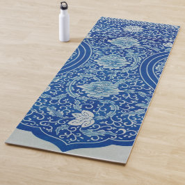 Dreamy Blue Lotus Chinoiserie Yogamat