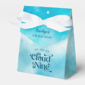 Dreamy Blue Sky Cloud Negen 9e verjaardag Bedankdoosjes (Voorkant Zijde)